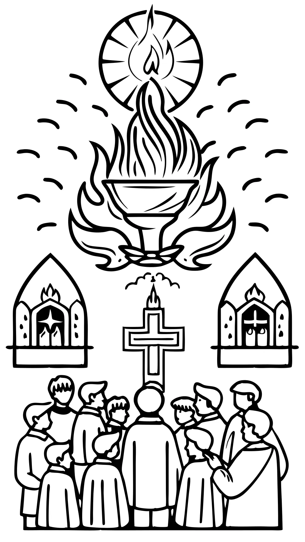 pentecost coloring pages